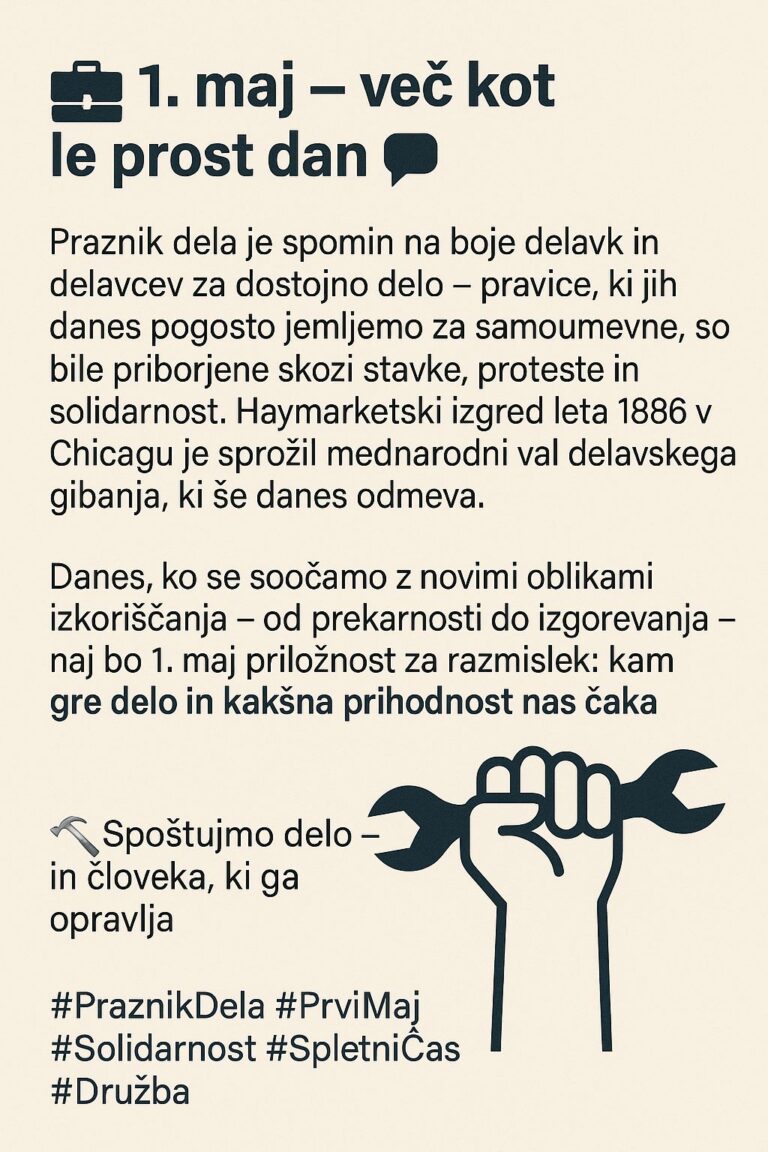 Praznik dela – med zgodovino in sodobnim pomenom