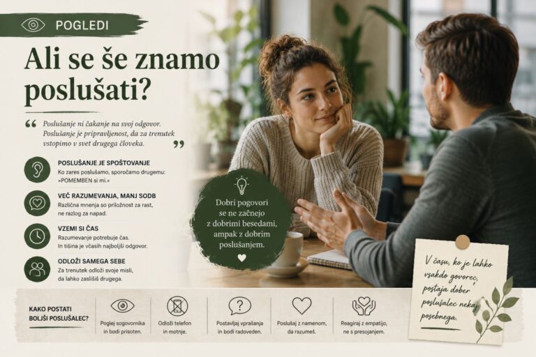 POGLEDI: Ali se še znamo poslušati?